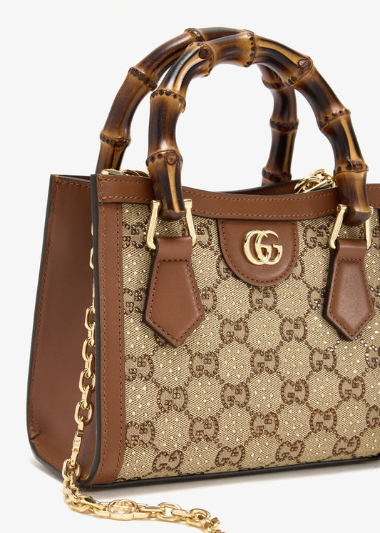 Gucci Diana crystals small bag