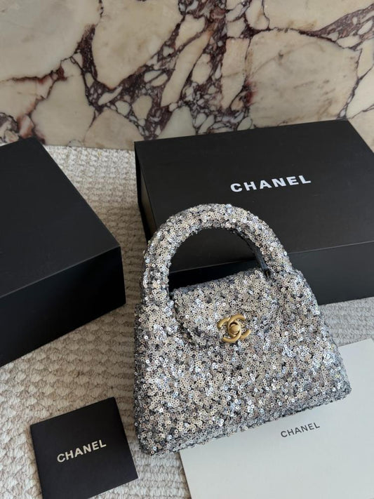 Chanel Mini Nano Kelly Sequin Bag