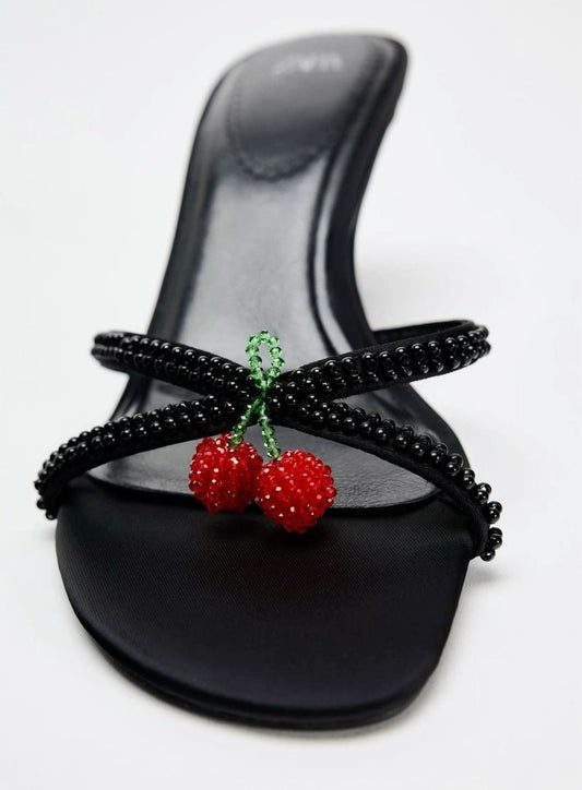 Zara Cherry Pearl Heels