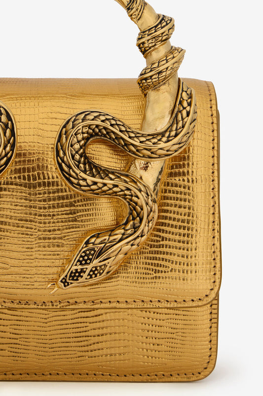 Roberto Cavalli Borsa Bordeaux Con Serpenti