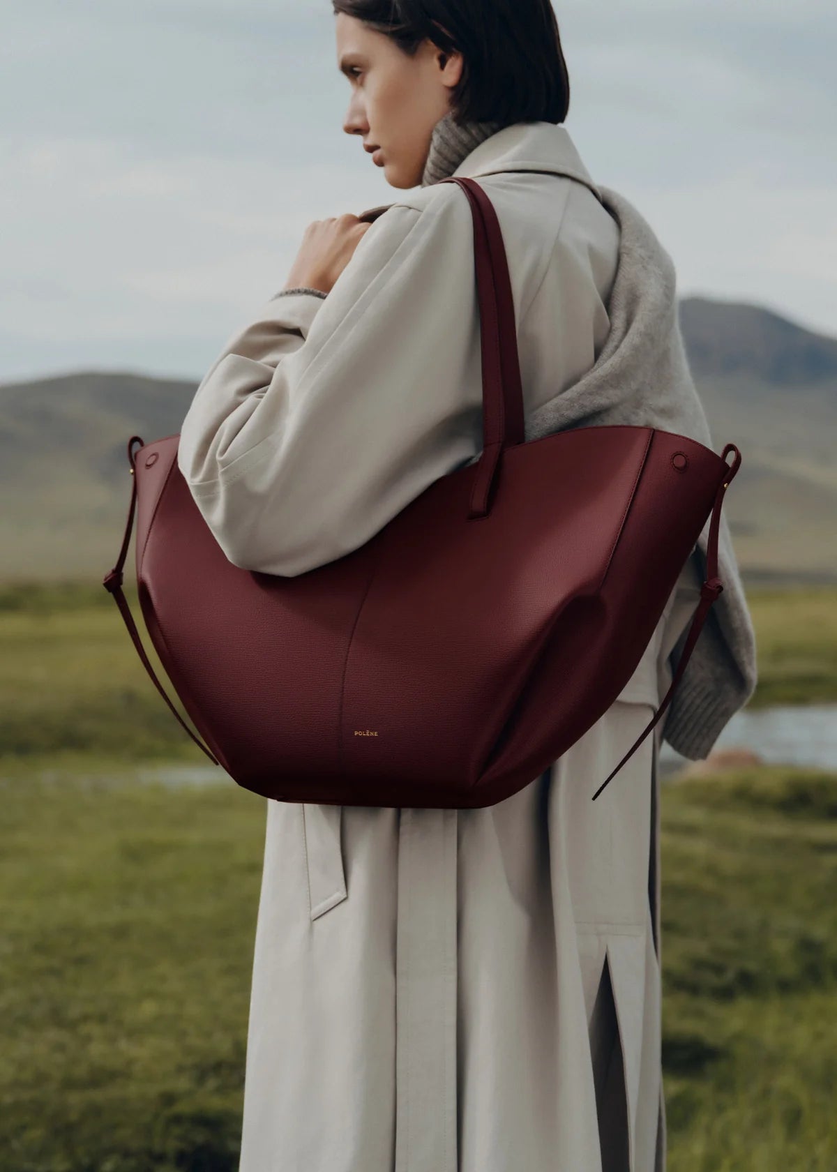 Polène Cyme Handbag with Pouch
