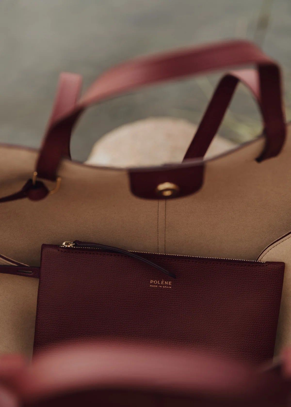 Polène Cyme Handbag with Pouch