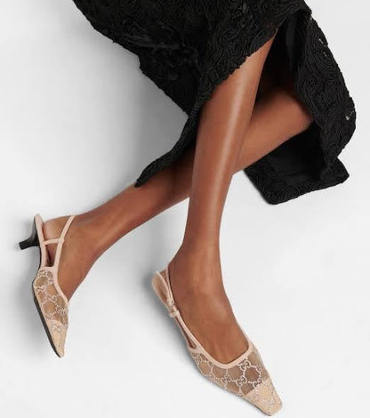 Gucci Sling Pumps with Complete Packaging