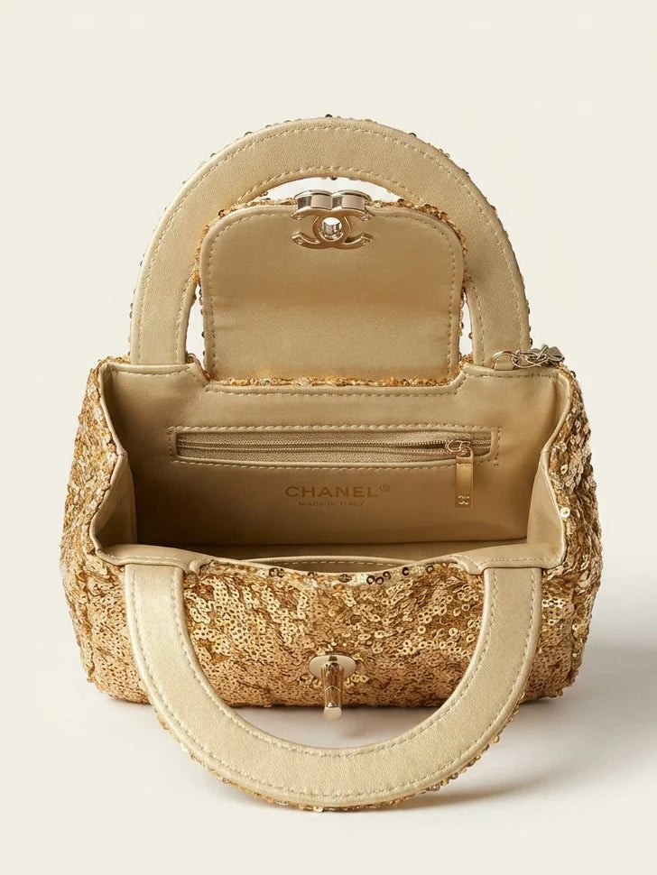 Chanel Mini Nano Kelly Sequin Bag