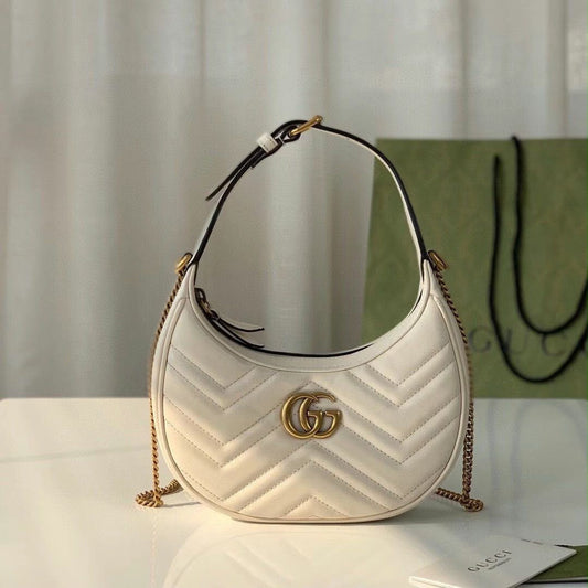 Gucci Marmont Half Moon with Brand Box- Genuine Leather