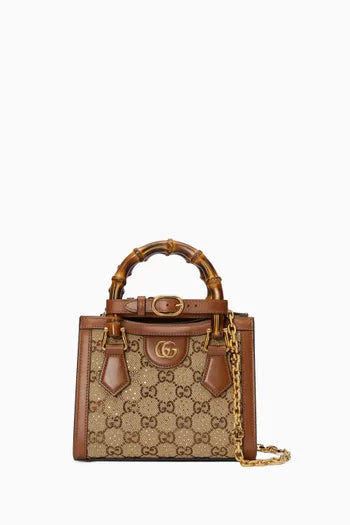 Gucci Diana crystals small bag
