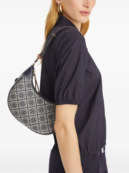 Tory Burch T Monogram Crescent Shoulder Bag