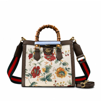 Gucci Diana Floral Print Tote Bag