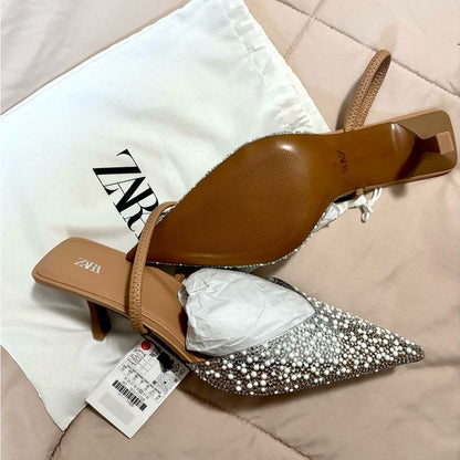 Zara Pearl Heels