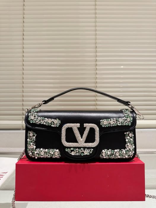 Valentino Locò Small Embroidered Shoulder Bag