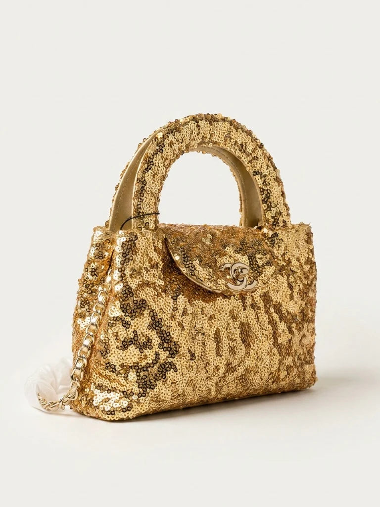 Chanel Mini Nano Kelly Sequin Bag