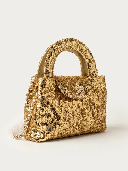 Chanel Mini Nano Kelly Sequin Bag