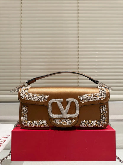 Valentino Locò Small Embroidered Shoulder Bag