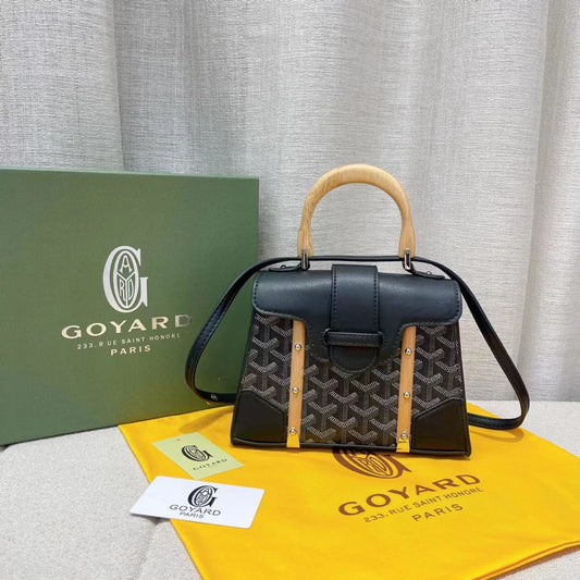 Goyard Coated Leather MM Saigon Bag with Brand Box