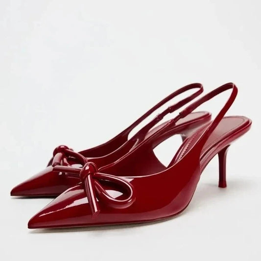 Zara Bow Slingback Heels