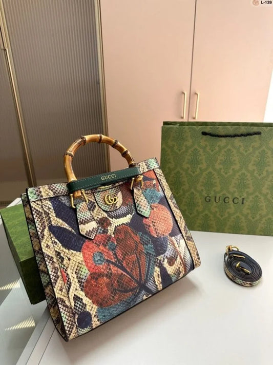 Gucci Diana Floral Print Tote Bag