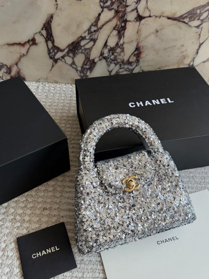 Chanel Mini Nano Kelly Sequin Bag