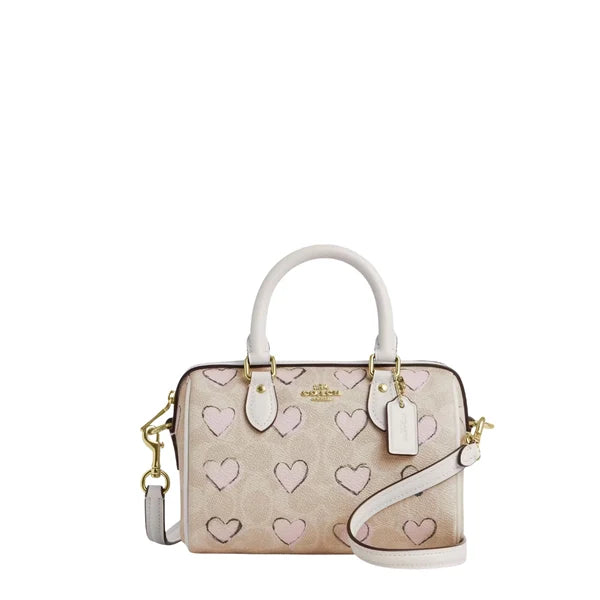 Coach Rowan Satchel in Blocked Signature Canvas