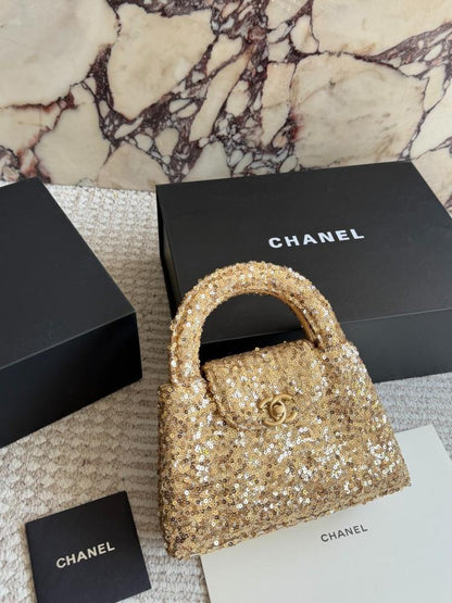 Chanel Mini Nano Kelly Sequin Bag