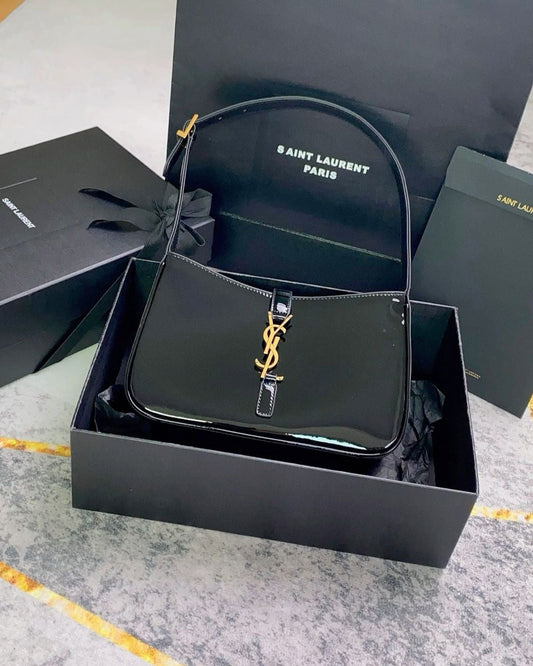 YSL HOBO Patent Leather with Brand Box