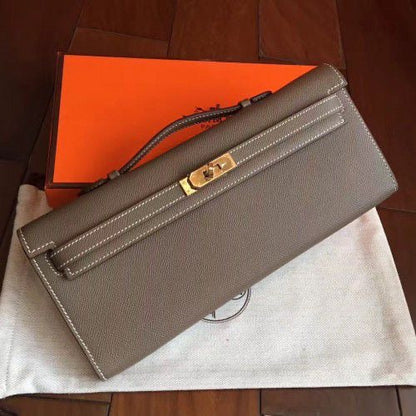 Hermes Kelly Cut Clutch with Brand Box