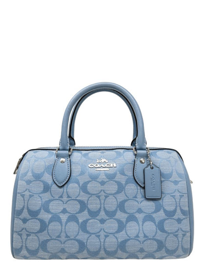 Coach Rowan Satchel in Blocked Signature Canvas