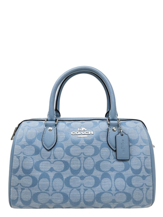 Coach Rowan Satchel in Blocked Signature Canvas