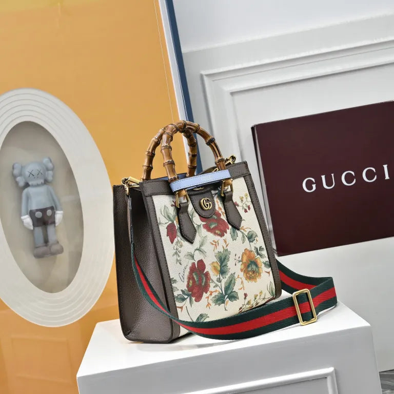 Gucci Diana Floral Print Tote Bag