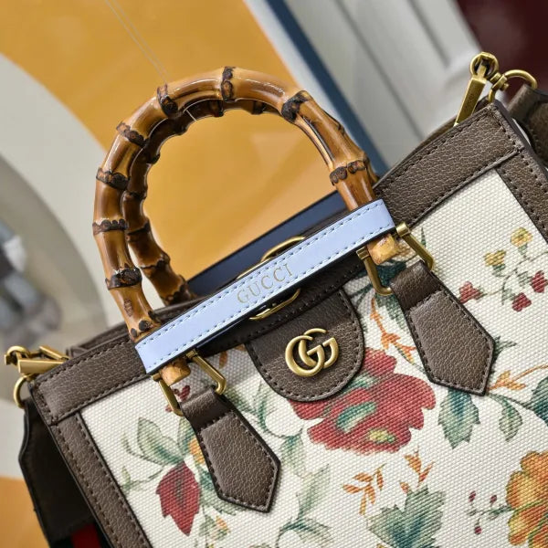 Gucci Diana Floral Print Tote Bag