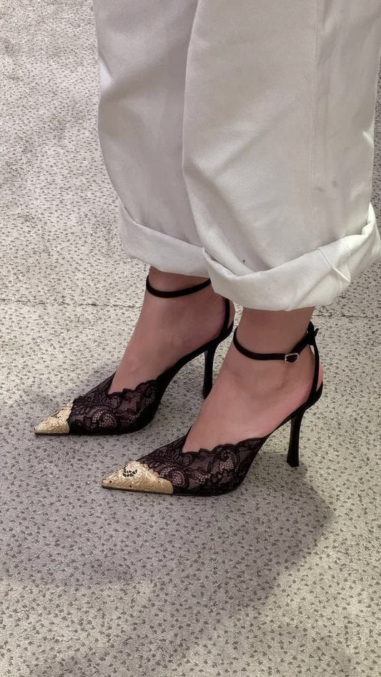 Jimmy Choo Lace Pumps with Brand Box