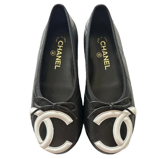 CHANEL Cambon Ballet Flats with Brand Box