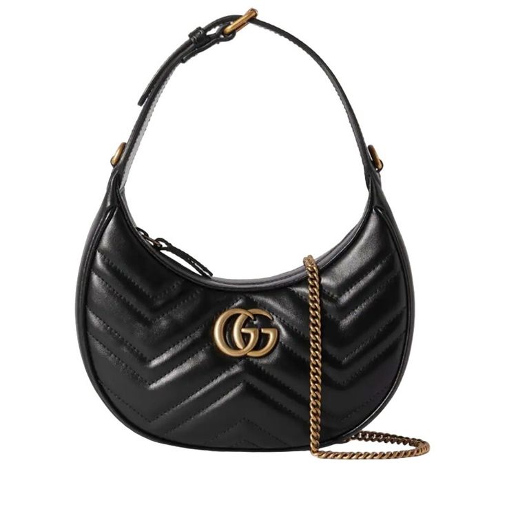 Gucci GG Marmont Half-Moon-Shaped Mini Bag