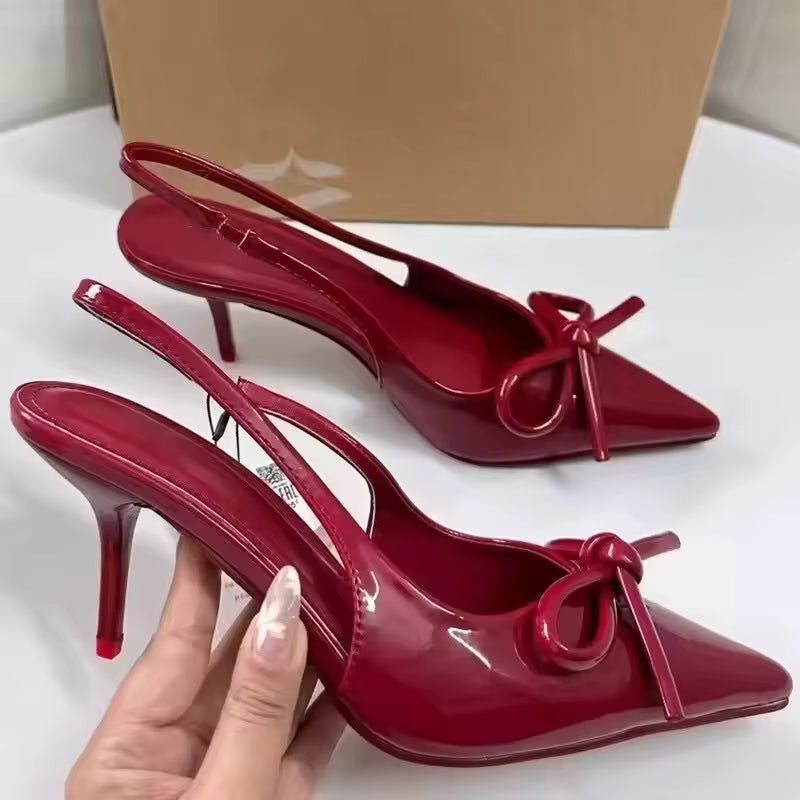 Zara Bow Slingback Heels