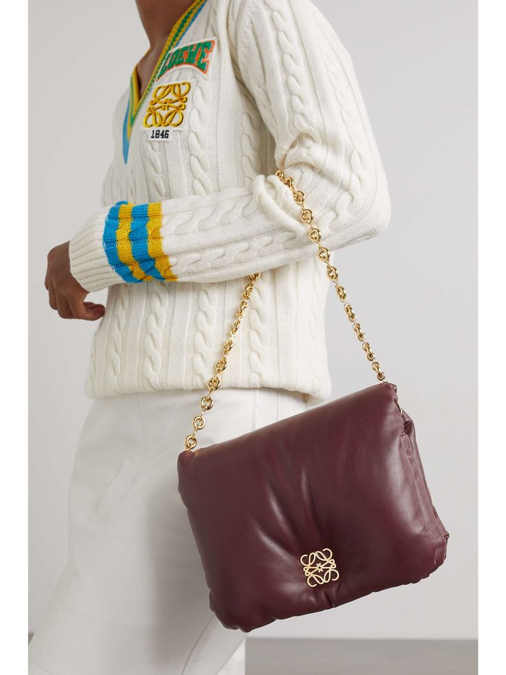 Loewe Goya Puffer Leather Shoulder Bag