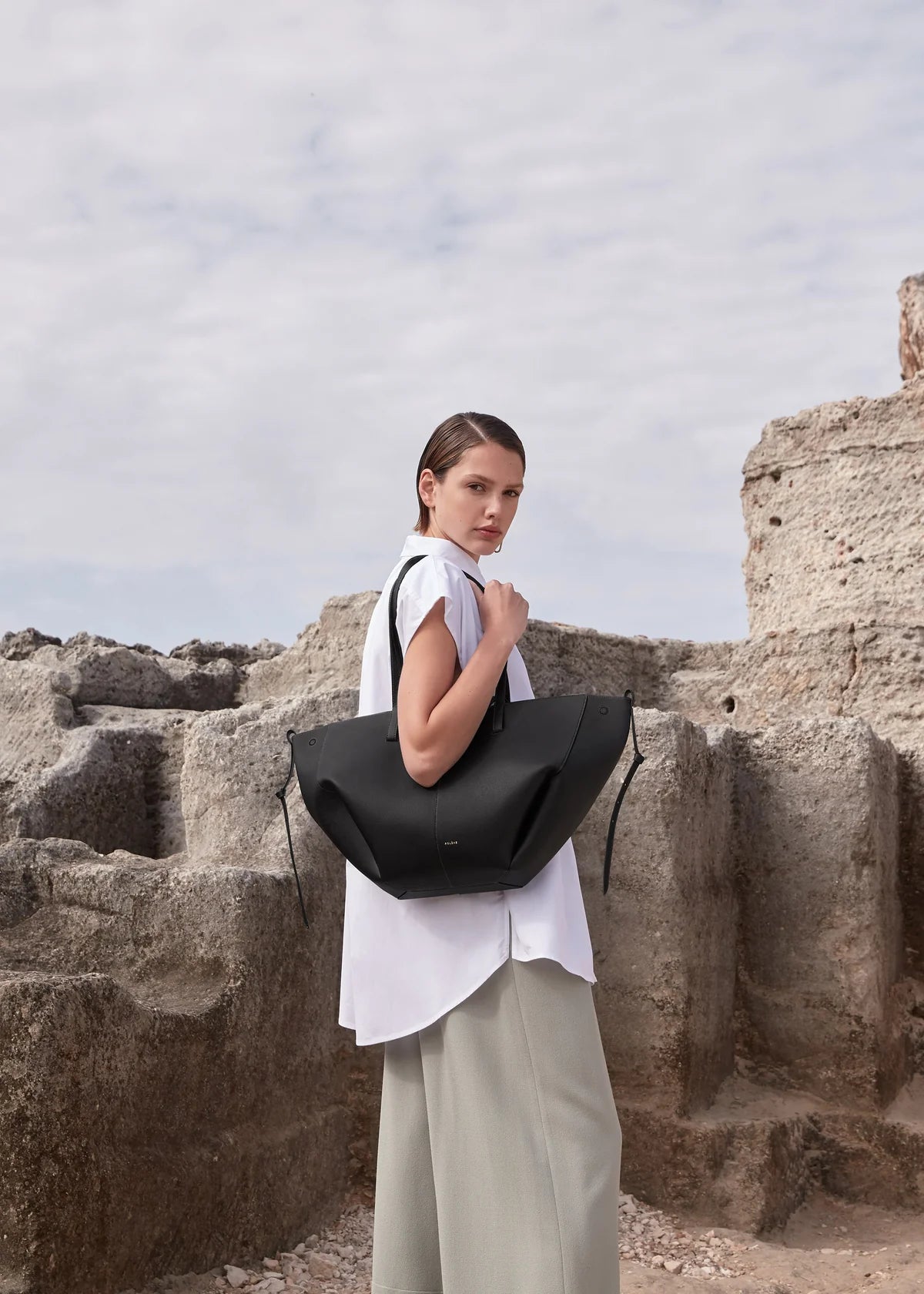 Polène Cyme Handbag with Pouch