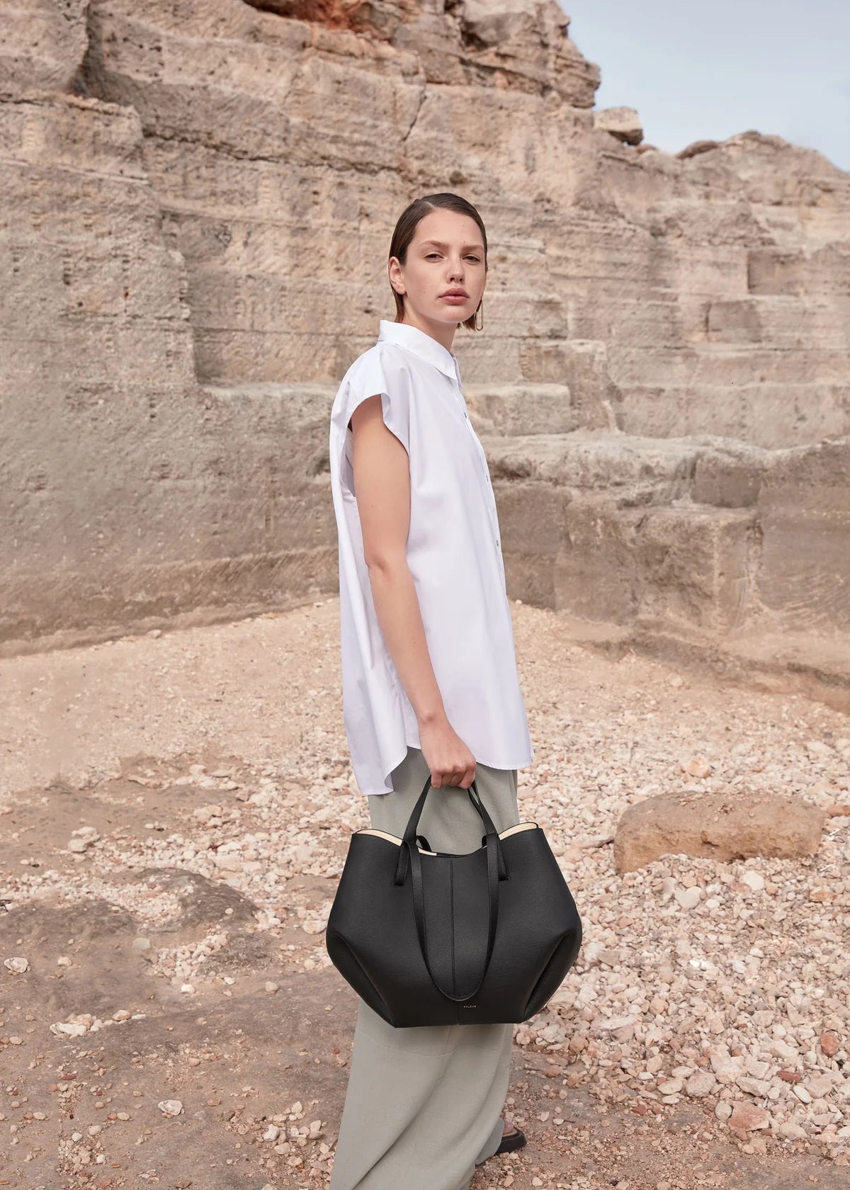 Polène Cyme Handbag with Pouch