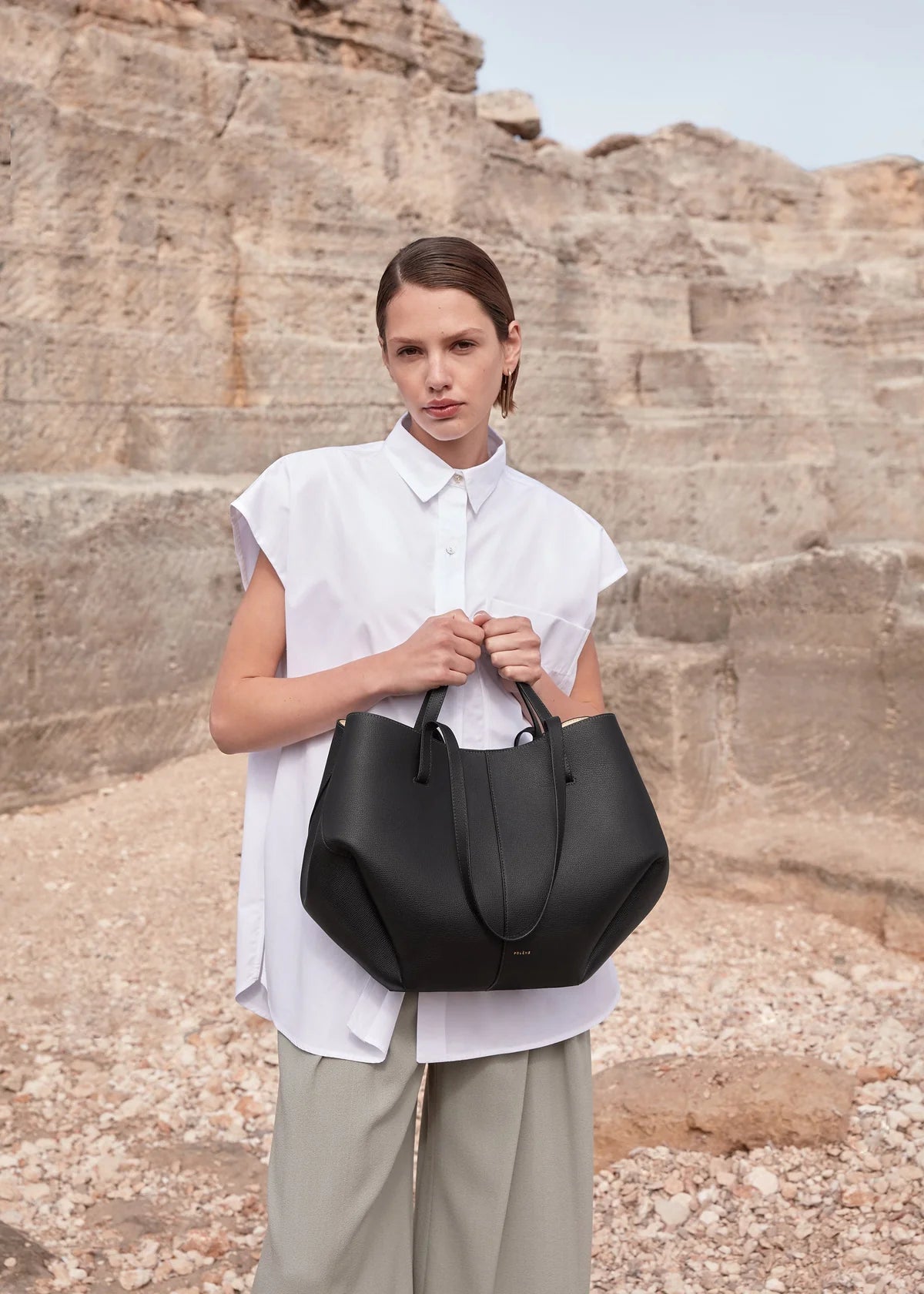 Polène Cyme Handbag with Pouch