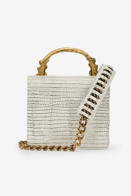 Roberto Cavalli Borsa Bordeaux Con Serpenti