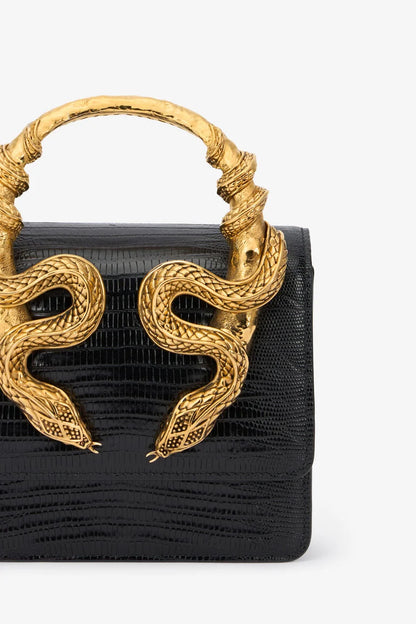 Roberto Cavalli Borsa Bordeaux Con Serpenti
