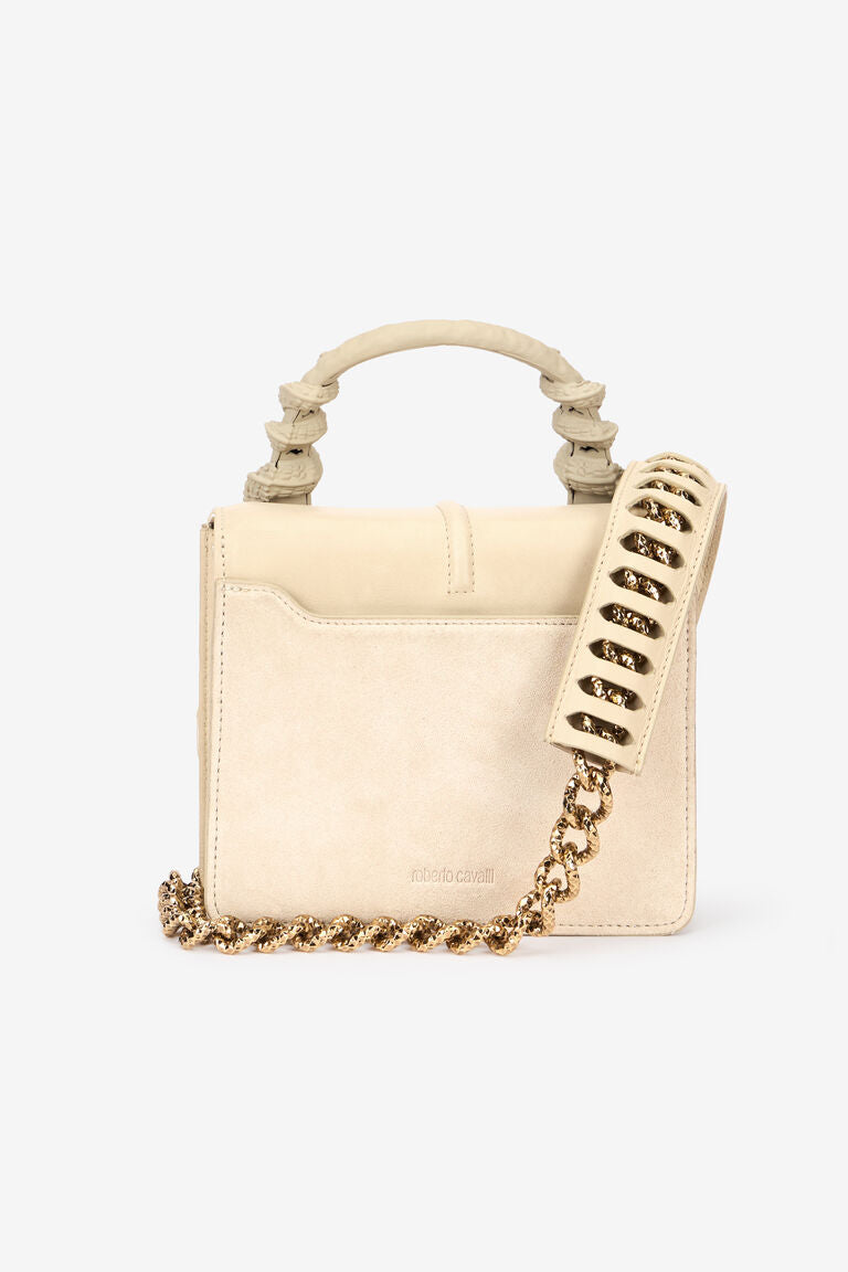 Roberto Cavalli Small Ivory Snake Bag