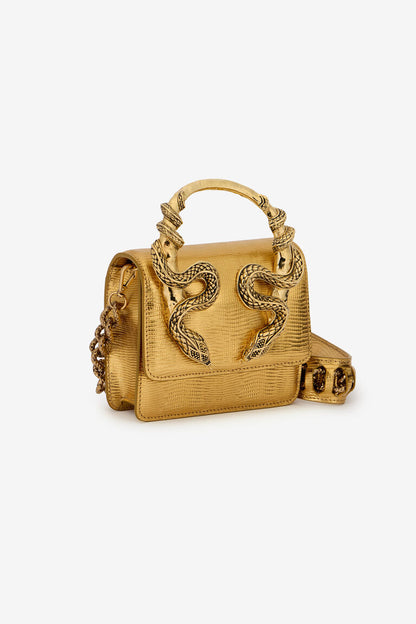 Roberto Cavalli Borsa Bordeaux Con Serpenti