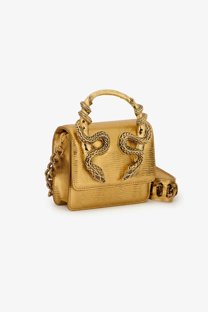 Roberto Cavalli Borsa Bordeaux Con Serpenti