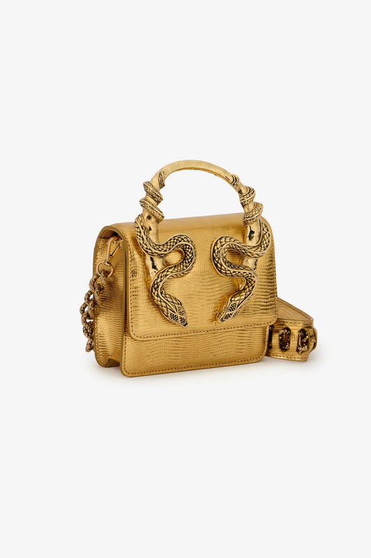 Roberto Cavalli Borsa Bordeaux Con Serpenti