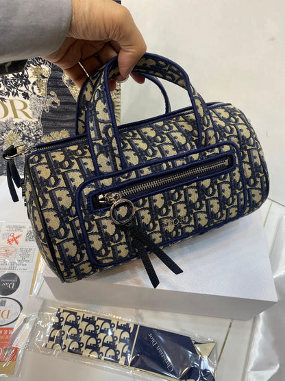Dior Oblique Embroidered Mini Duffle Bag
