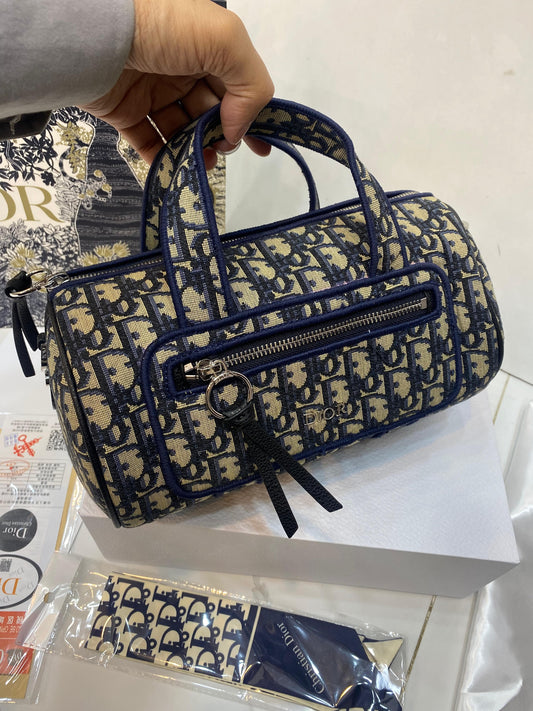 Dior Oblique Embroidered Mini Duffle Bag