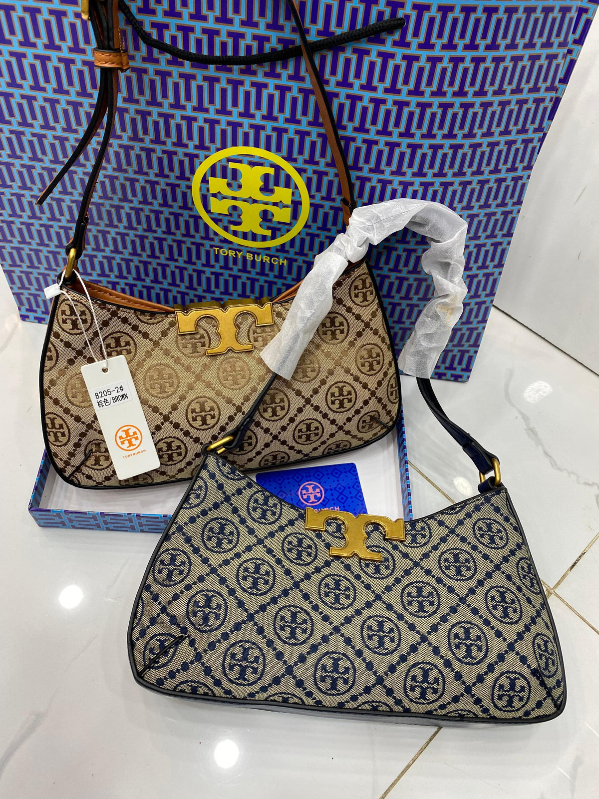 Tory Burch Eleanor Slim Monogram Jacquard Shoulder Bag