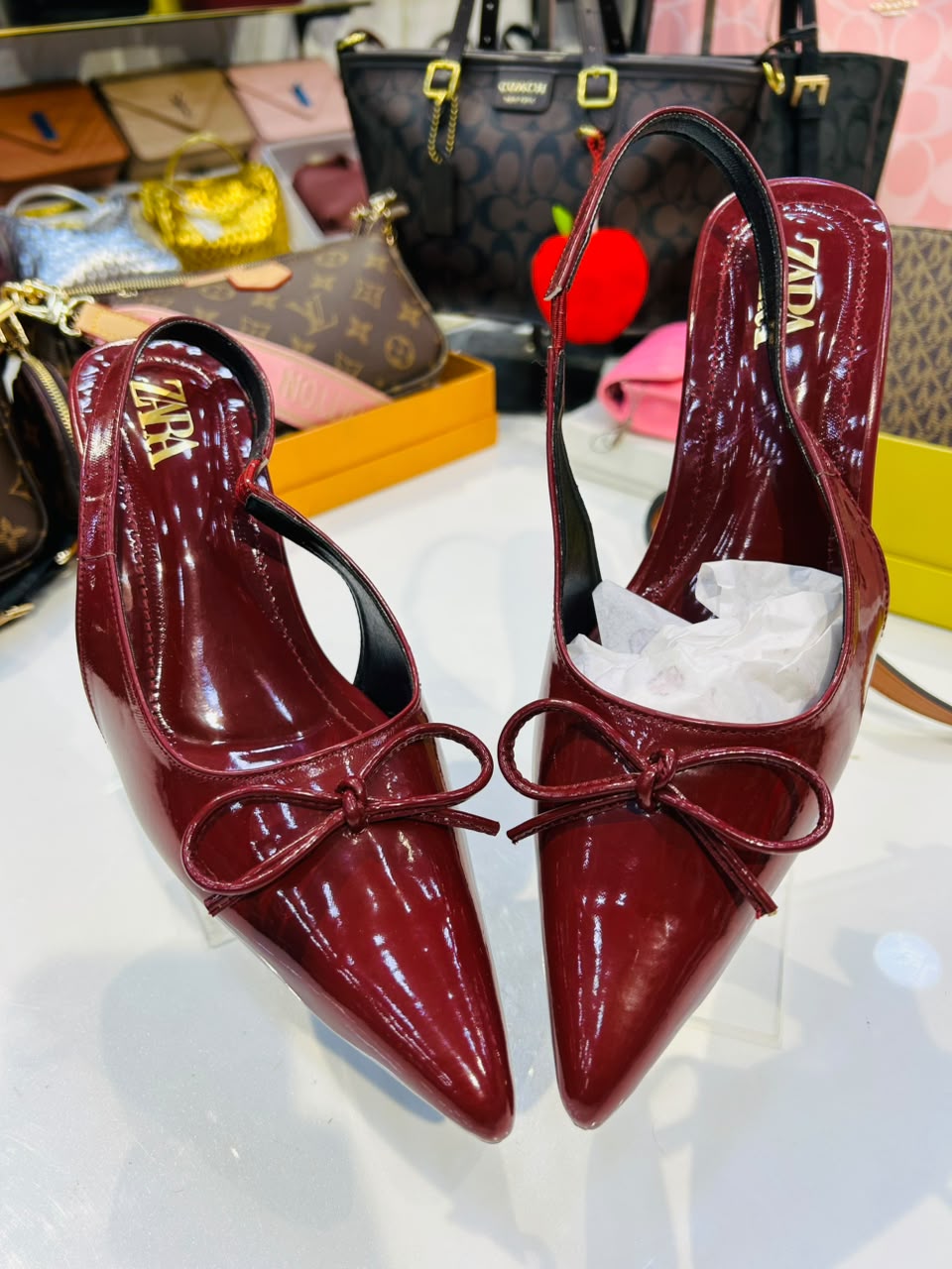 Zara Bow Slingback Heels