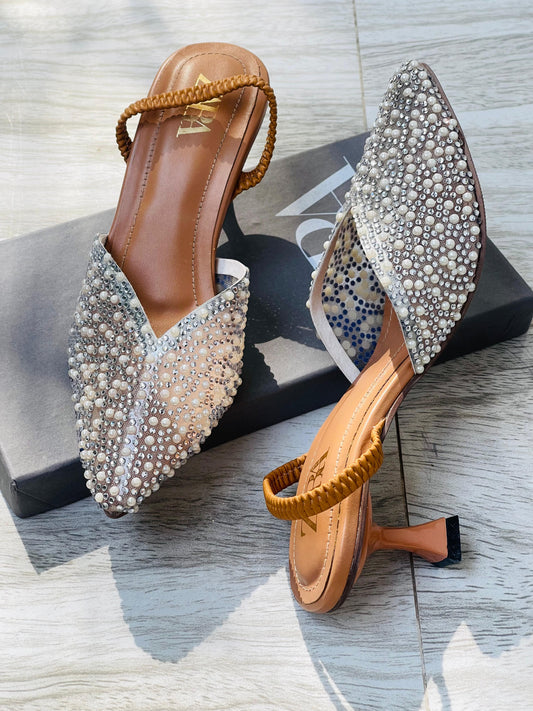 Zara Pearl Heels