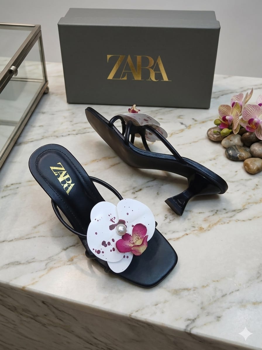 Zara Floral Heels