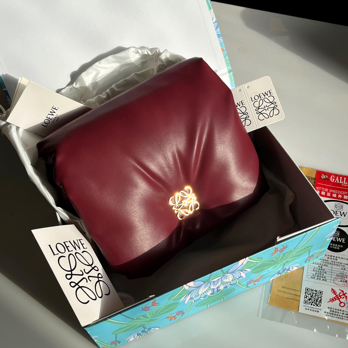 Loewe Goya Puffer Leather Shoulder Bag